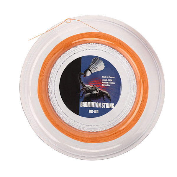 POWERTI Badminton Ketsjer Streng Høj Elasticitet Slidstærk Resin Fiber Udskiftningslinje til Reparation Orange