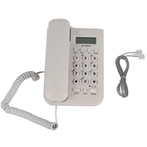 Hjem Hotel Kablet Desktop Vægtelefon Kontor Fastnettelefon (Hvid)