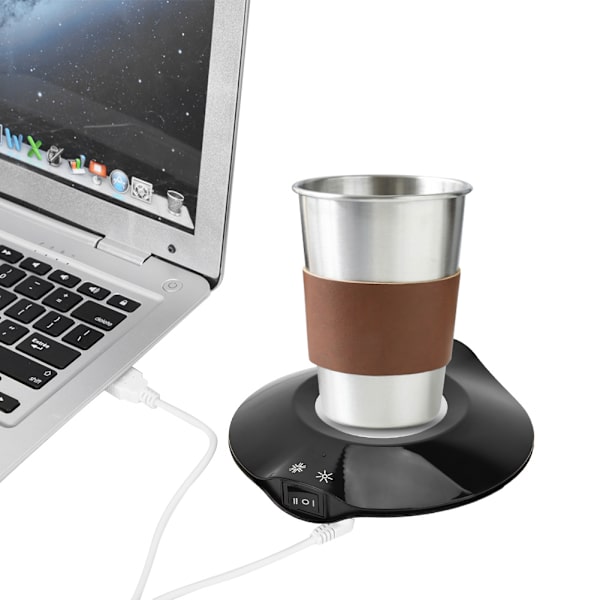 Kaksikäyttöinen USB power ja kahvikupin eristetty matto (musta)