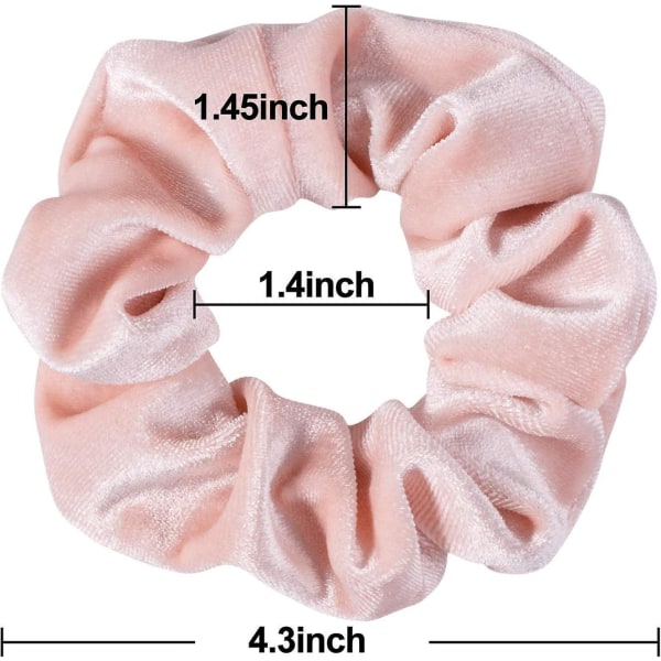 Blush Pink Velvet Hair Rollers Set - 12 Myk Stretch hårtilbehør for kvinner og jenter