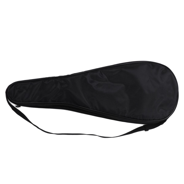 Squash Racket Cover Bag Lett polstret Racket Bæreveske med justerbar skulderstropp Svart