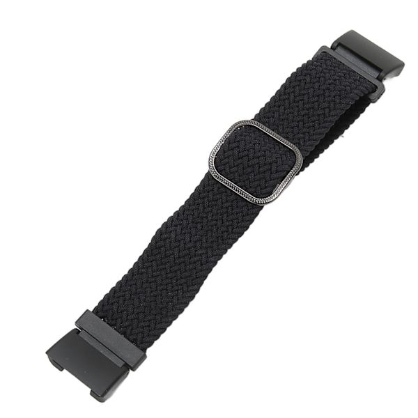 Elastisk urløkkebånd til Redmi Watch 2 Justerbart legeringsstik vævet nylon sportsurbånd sort