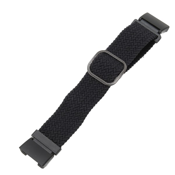 Elastiskt watch för Redmi Watch 2 Justerbar legeringskontakt Vävt watch i nylon Svart