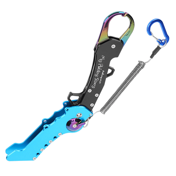 Alumimum Alloy Foldable Fish Grip Lip Trigger Fishing Pliers Controller Clamp Tool Blå Sort