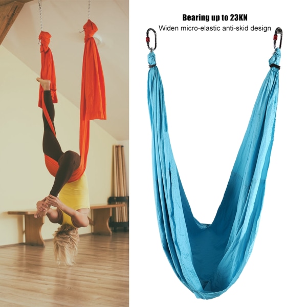 Anti Gravity Aerial Yoga Fitness Riippuva lentävä Inversio Swing Sling Riippumatto (taivaansininen)