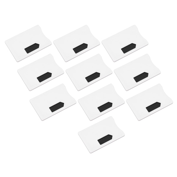 10 stk RFID-blokeringshylster Anti Degaussing Anti-tyveri Kompakt Smart NFC-kortbeskytter til rejser Hvid