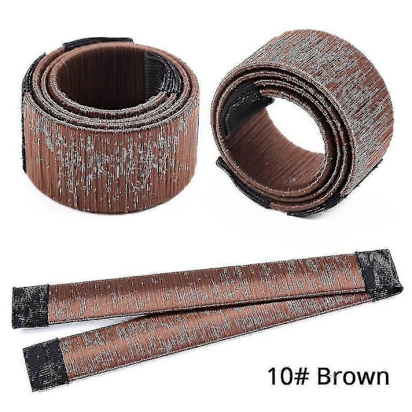 2 stk. Magisk Hårknute Maker, Rask og Enkel Donut Hårknute Maker DIY Fransk Twist Hårknute Former For Jenter Kvinner (svart, Lys Brun, Mørk Brun) (d-v2) lysebrun