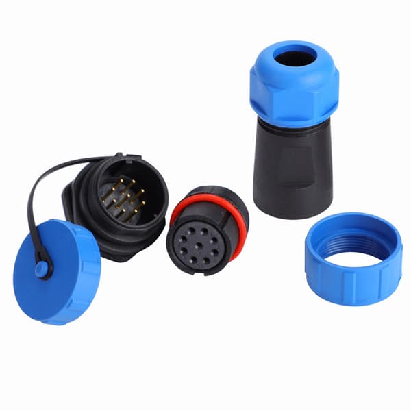 IP68 SP21 7-pin vanntett plast luftfartspluggkontakt (9-pin)