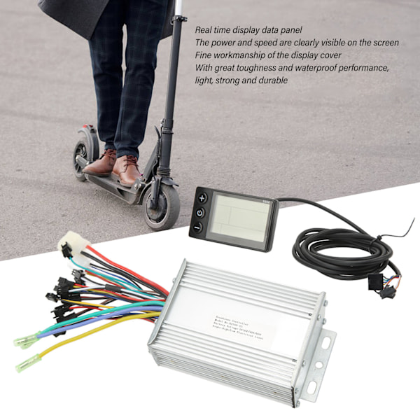 36V 48V 60V 500W Elektrisk Motor Controller med Vandtæt Display Panel Hastighedskontroller Kit til Elektrisk Cykel Scooter