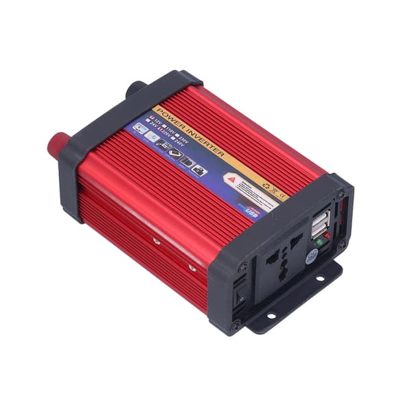 Bärbar 400W Bilströmsomvandlare 2 USB-portar Snabbladdande Spänningstransformator Modifierad Sinusvåg 12V-220V 50HZ±5HZ