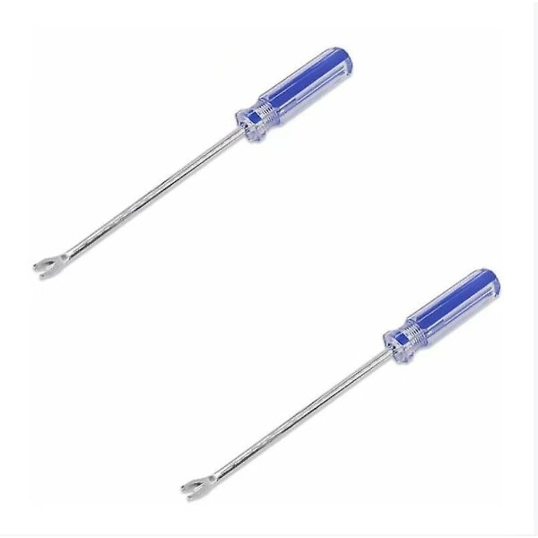 Blue Plastic Handle Nails Rivets Pliers Wire Stripper Pullers Screwdrivers - Set of 2