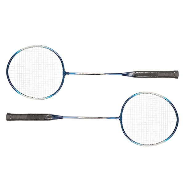 REGAIL 2 st badmintonracket i järnlegering, 2-spelar badmintonracketset för barn och vuxna, blå
