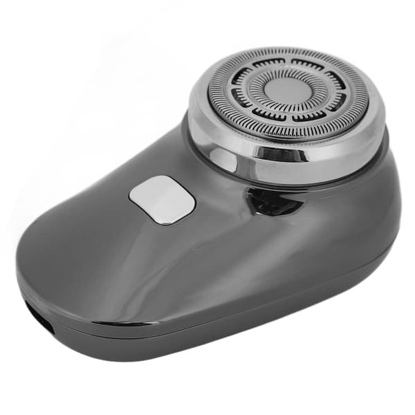 Mini skægtrimmer til mænd LED-display Vaskbar klinge Genopladelig Lomme Bærbar Trimmer Sort