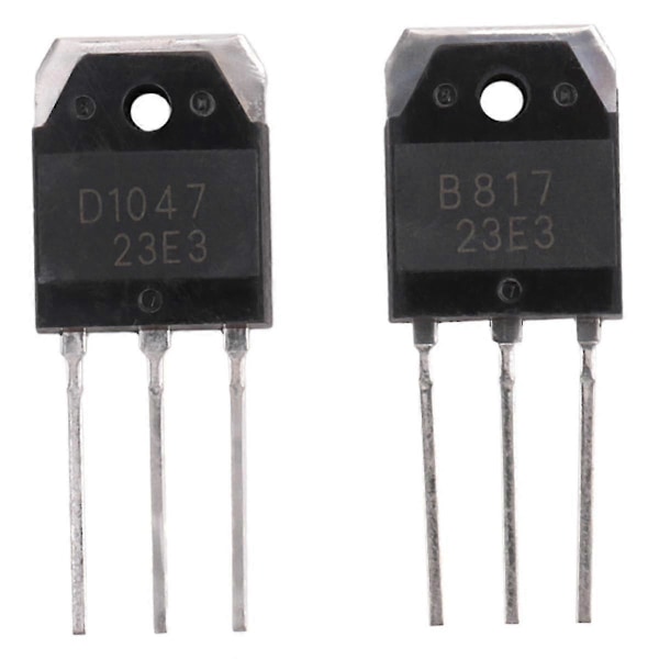 2 silisium transistor - D 1047 + B 817, 200 V, 12 A