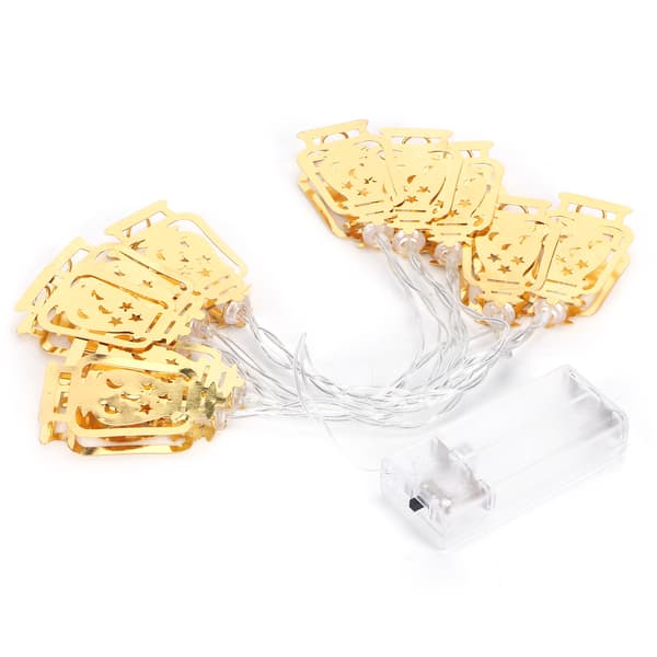 10LED parafinlampeformede lysslynger dekorative lysslynger for Ramadan Eid-dekor