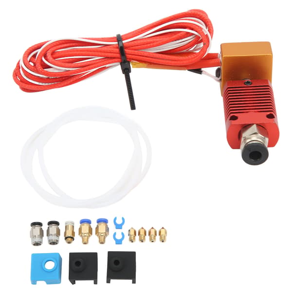 Montert Hotend-sett for Ender 3 med pneumatiske koblinger, termistor, varmeelement, MK8-dyse