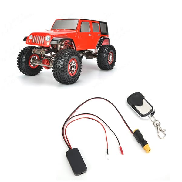 Vinschkontroll Fjärrkontroll Tillbehör Passar för SCX10 D90 D110 TF2 TRX4 KM2 1/10 RC Bil XT60C Plugg