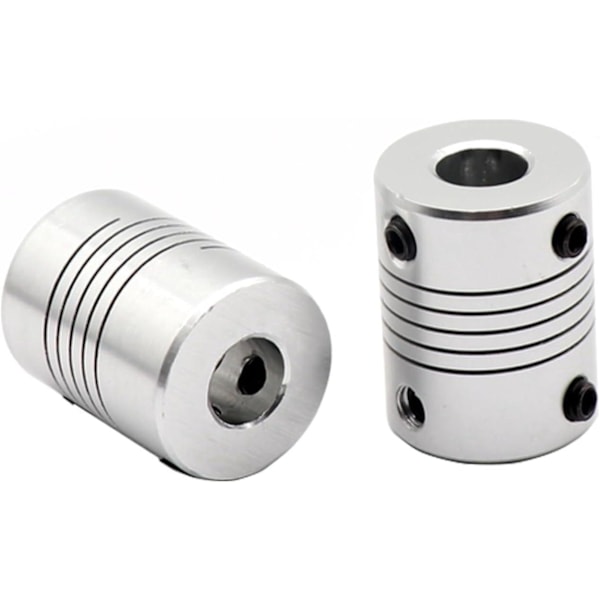 2 stk. 3D-printerdeler Fleksibel kobling/akselkoblinger 24*19mm Fleksibel aksel Aluminium (Størrelse : 8*8*25MM)