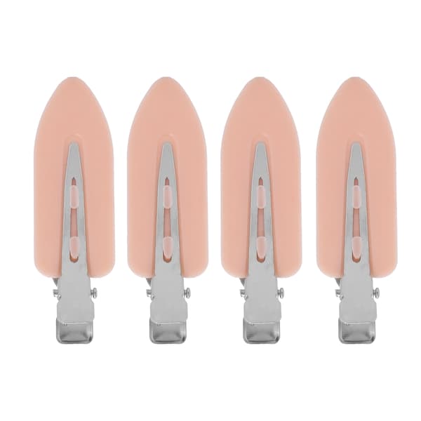 4 stk. makeup-hårspænder, tilbehør, ingen bøjning, hårklemmer, ingen krøller, hårstylingklemmer til kvinder, pink