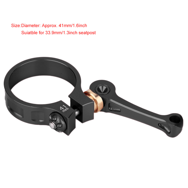 CNC aluminiumlegering Quick Release Cykelsits Rör Clip Cykel Sadelstolps Clamp (svart)