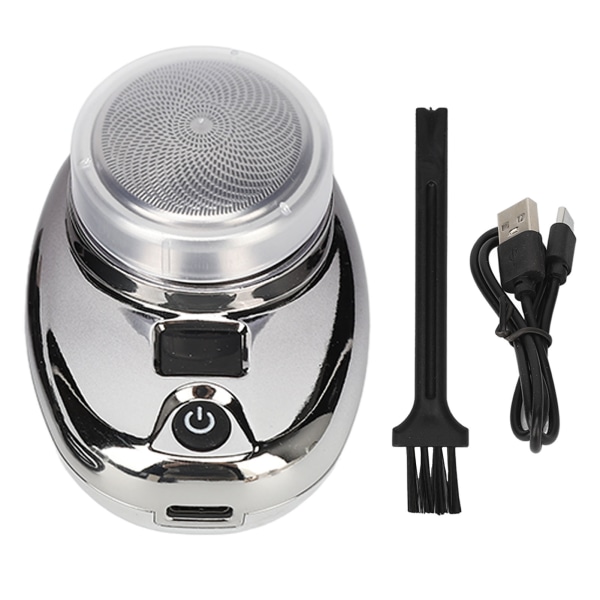 Elektrisk skægtrimmer Trådløs Mini USB Genopladeligt LED Display Vandtæt skægklipper til mænd Sort Sølv Gradient