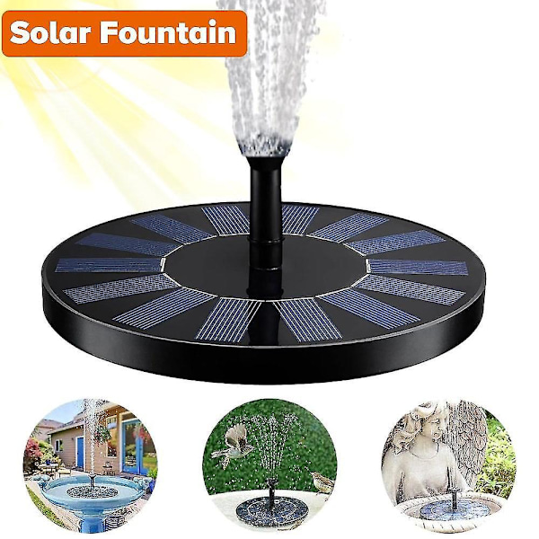 Vannfontene, 1.5w Solar Vannpumpe, Solcellepanel, Vannfontene, Fuglebad, Liten Dam, Hagedekorasjon
