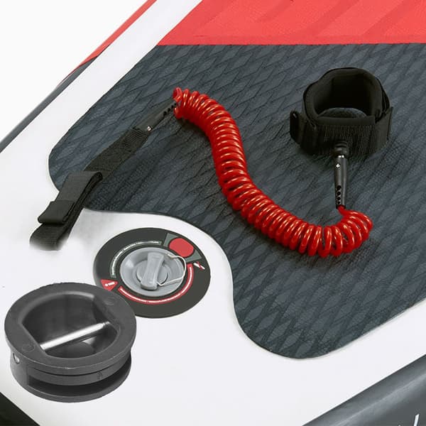 2 stk. Surfing Leash Plug Surfbræt Longboard Shortboard Paddle Board Fod Reb Kop Professionelt Tilbehør Sort