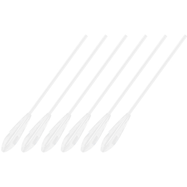 6 stk akryl store synker flyter fiskeutstyr miljøvennlig gjennomsiktig hvit (10g)