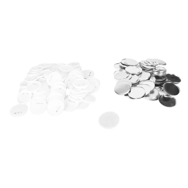 100 sett Blank Button Badge Parts Sett for Button Making Machine DIY Rund Form Rustproof Button Making Supplies 75mm/3.0in