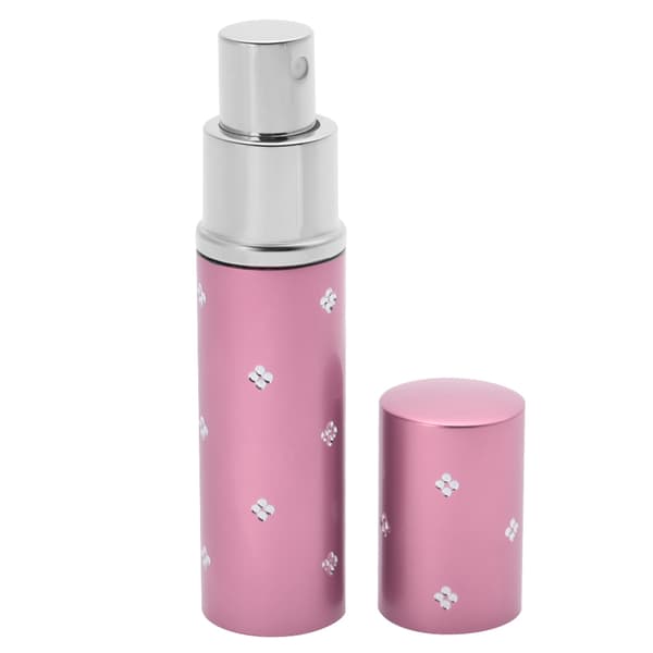10 ml påfyllningsbar parfymflaska i aluminium, bärbar tom pump, lotion, parfymatomiserare, rosa