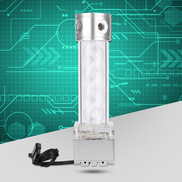 Vattenkylningspumptank Aluminiumanod 4 meter Huvud Datortillbehör PUBFS6MB24 (Silver)