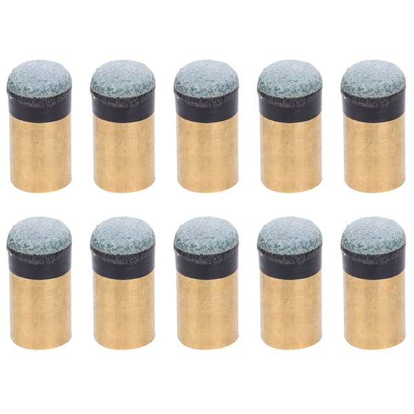 10 stk. Billard Snooker Pool Kø Pole Tip Udskiftningsdele Skrue Kobber PU Læder (10MM)