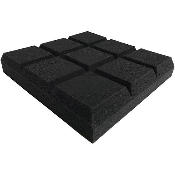 300x300x50mm 12/24 stk. Lydisolerende Lydabsorberende Skum Lydabsorberende Behandlingsplade til Studietilstand Studiekileform Beskyttende Svamp (Si