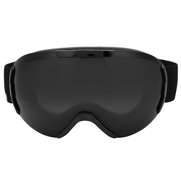 Ski- og snowboardbriller med dobbeltlagslinser, antidug og UV-beskyttelse, snebriller til voksne (sort)