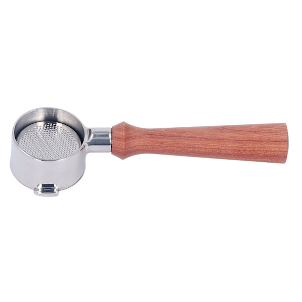 Portafilter 51mm 2 korvaa pohjaton kahvakahva ruostumaton teräs Delonghi ECO310 F-tyyppiin Brasilian ruusupuu