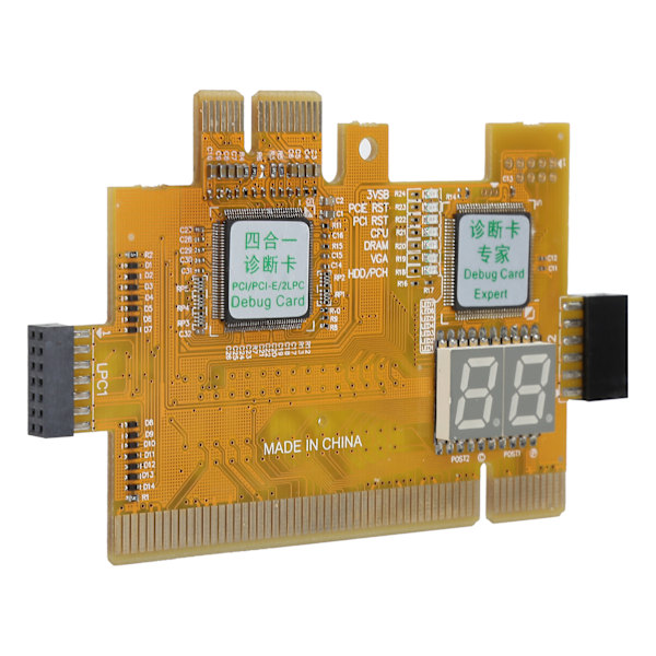 Skrivebordsdiagnostikkort PCI PCIE 2LPC 4-i-1-analysator Hovedkort 2-biters feilsøkingssett