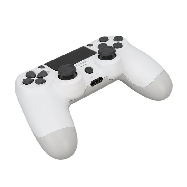 Trådlös spelkontroll Multifunktionell dubbelvibrations Bluetooth-gamepad för PS4-spelkontroller Vit