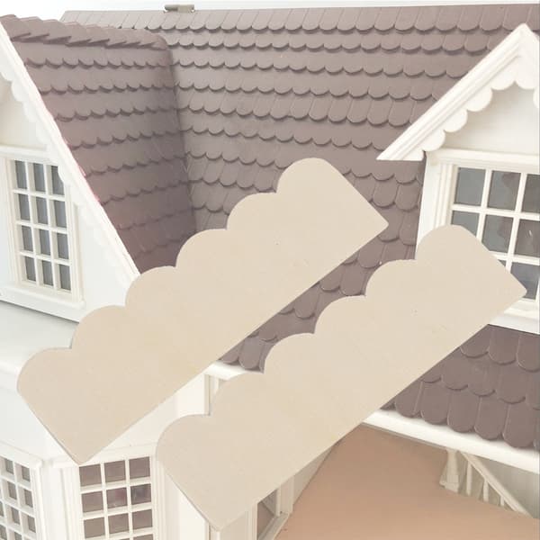Mini 1/12 Dukkehus Tilbehør DIY Tredekorasjon Takstein Byggemodell Tilbehør