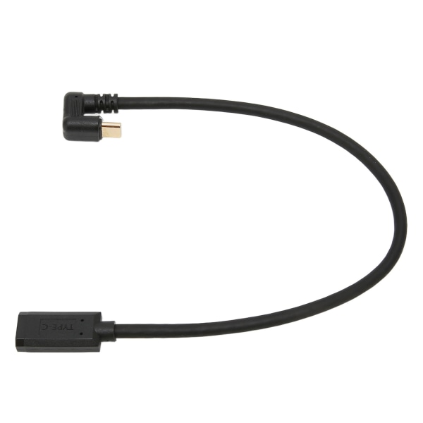 USB C -jatkokaapeli 0,3 m/0,98 jalkaa 10 Gbps kullattu oikeakulmainen USB 3.1 uros-naaras -jatkojohto Mi 4C:lle