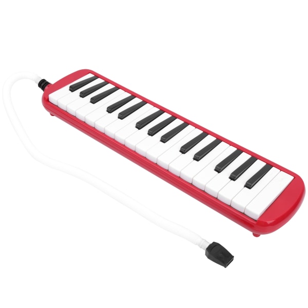 IRIN Melodica 32 Key Wind Musical Instrument Lämplig för Nybörjare Practice Bag (röd)