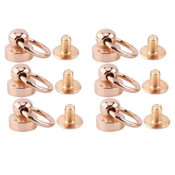 10 stk messing nitte studs skrue tilbage runde hoved ring Leathercraft tilbehør