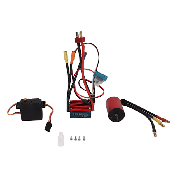 S2435 4500KV Motor 25A ESC 2.2KG Metallservo Borstlös Motor ESC Servo Kit för 1/16 1/18 RC Bil
