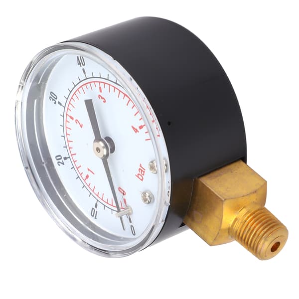 Tryckmätare 50 mm urtavla 1/8 BSPT bottenanslutning för luftvattenoljegas (0-60PSI 0-4Bar)