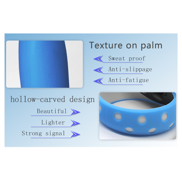 Cover kompatibelt för Oculus Quest 2 VR Silicone Protective VR Controller Grip Cover