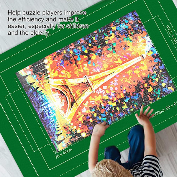 Puslespillmatte Rull opp Jigsaw Puzzle Pad Puslespill Oppbevaring Filtmatte Puslespill Saver