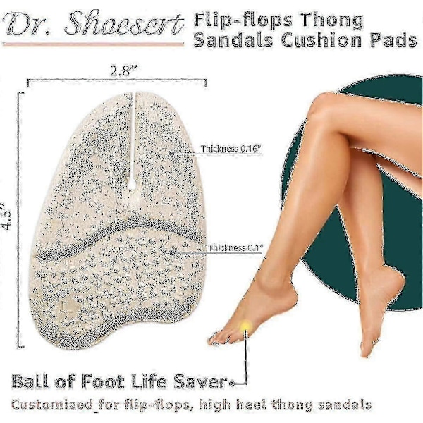 3 Par Metatarsal Puder til Klipklappere, Gel Metatarsal Puder til Klipklappere Tåsandaler, Forfodspuder til Tåsandaler 3 farver