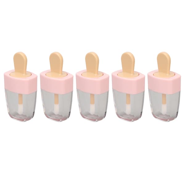 5 stk. 5 ml tomme læbeglasrør isformet forhindrer lækage DIY læbeglasbeholder
