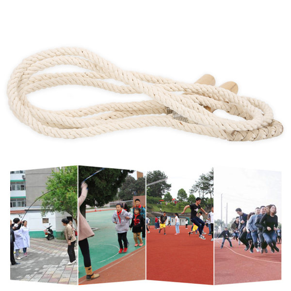 Collective Group Jumprope bomull och linne Långt rep Handvev stickning Tillbehör 300cm (300cm jumprope)