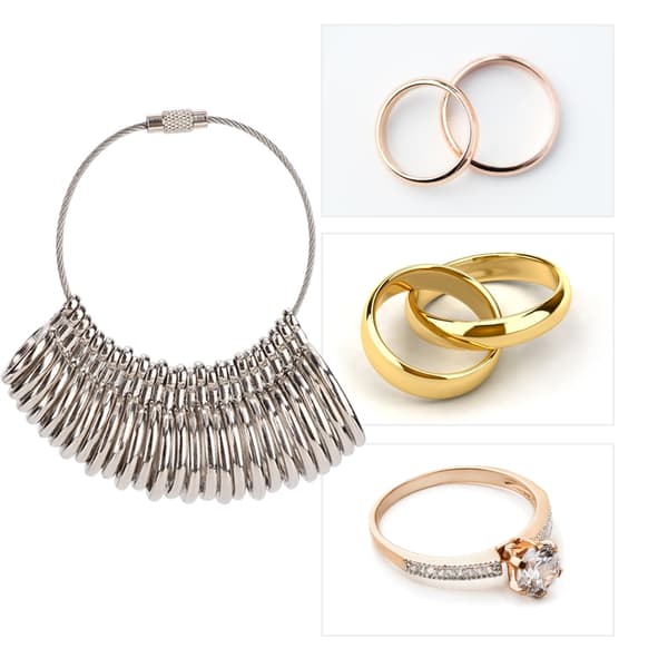 Solid Metal Finger Gauge Ring Dorn Størrelsesmåler Målepind Smykkeværktøj