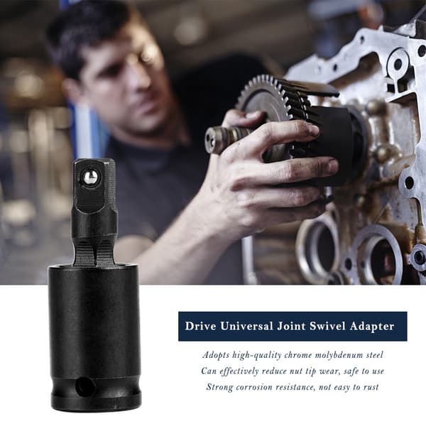 1/4' Drive Universal Ledd Svivel Adapter Luft Impact Wobble Socket